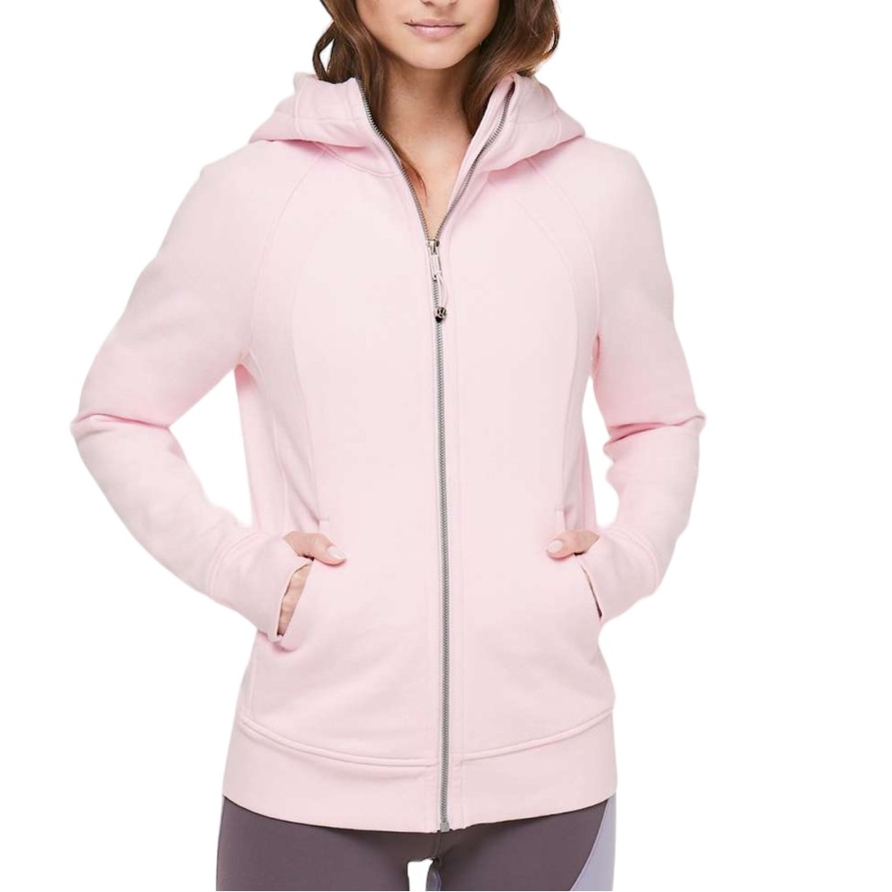 Lululemon nwt scuba hoodie 1V light pink size 4 full zip athleisure comfy